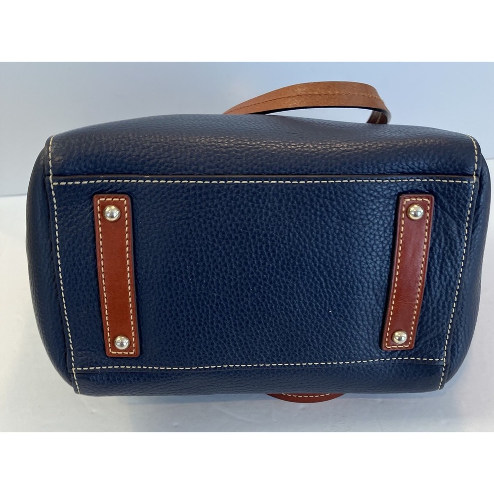 Dooney & Bourke Navy Blue Pebble Grain Janie Tote - Picture 5 of 11